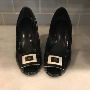 Size 8.5 Tory Burch “Morgan” Patent Wedge